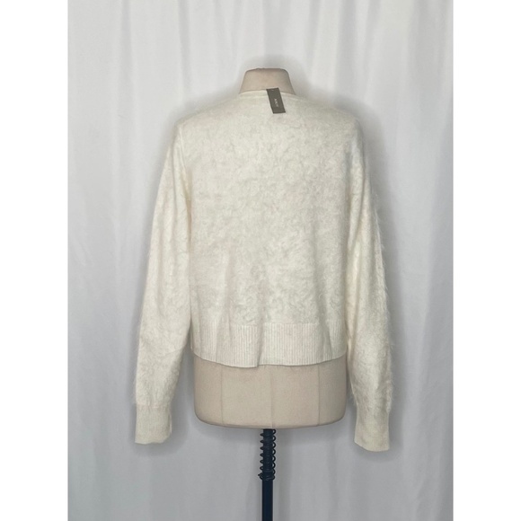 NWT!! J. CREW Brushed Cashmere Cropped Cardigan Sweater Warm Ivory X-Large - Picture 9 of 16